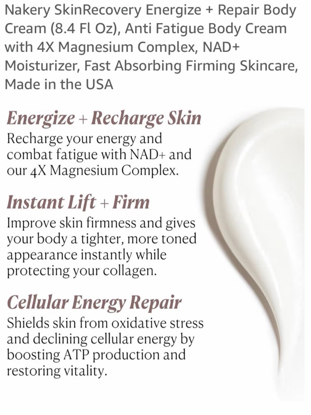 Nakery Beauty Cool + Energize Body Cream — Blue - Picture 4 of 5